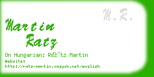 martin ratz business card